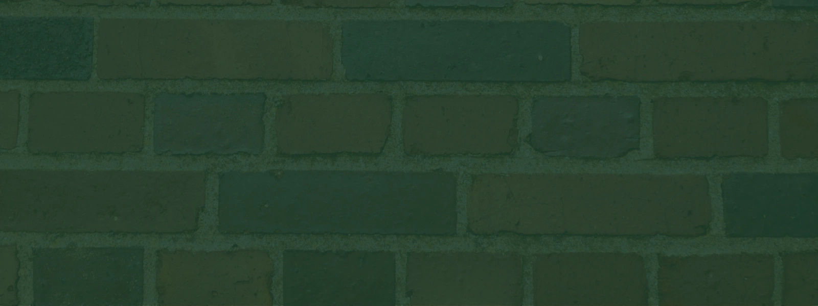 closeup photo of a brick wall beneath a forest green overlay (Build Phase)